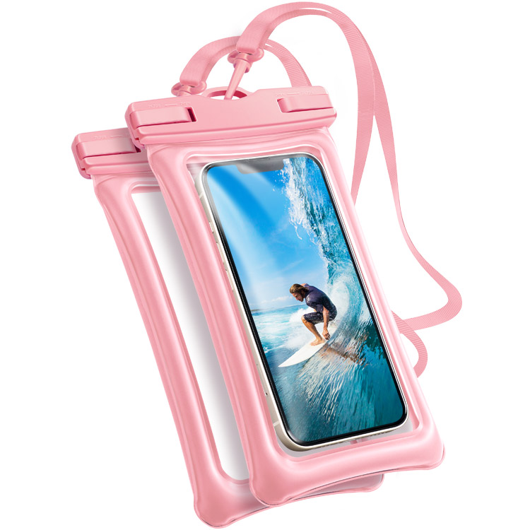 2枚セット スマホ防水ケース ストラップ付き 携帯 IPX8 操作可能 iPhone15 pro max Android 大きめ 旅行 多機種対応 防水ポーチ スマホケース 水中撮影 水に浮く | ZENIX DESIGN TECH | 01