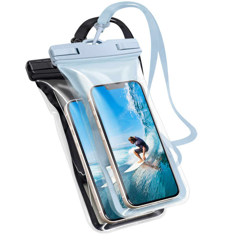 2枚セット 水に浮く スマホ 防水ケース ストラップ付き IPX8 操作可能 iPhone16 pro max plus 大きめ 多機種対応 防水スマホケース 水中撮影 スマートフォン | ZENIX DESIGN TECH | 02