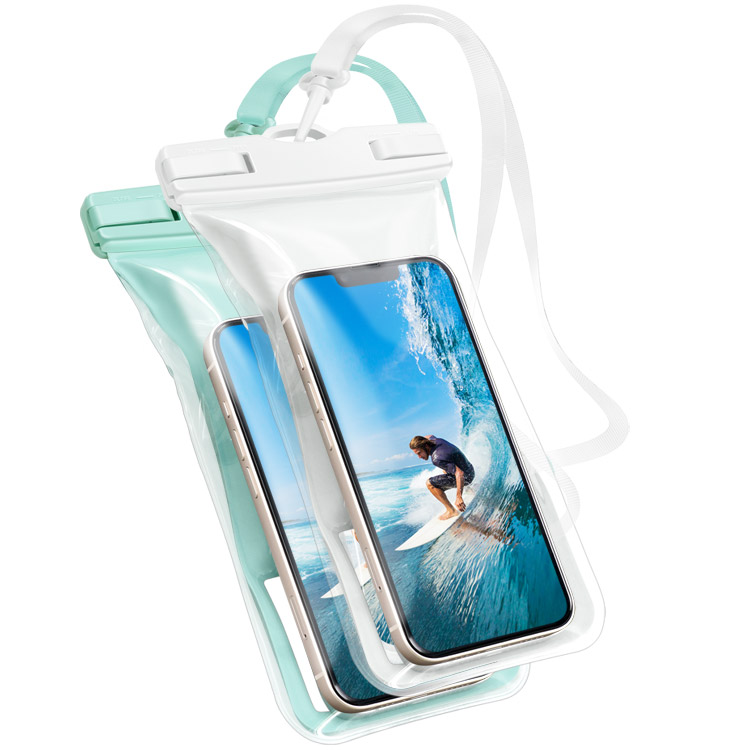 2枚セット 水に浮く スマホ 防水ケース ストラップ付き IPX8 操作可能 iPhone16 pro max plus 大きめ 多機種対応 防水スマホケース 水中撮影 スマートフォン | ZENIX DESIGN TECH | 12