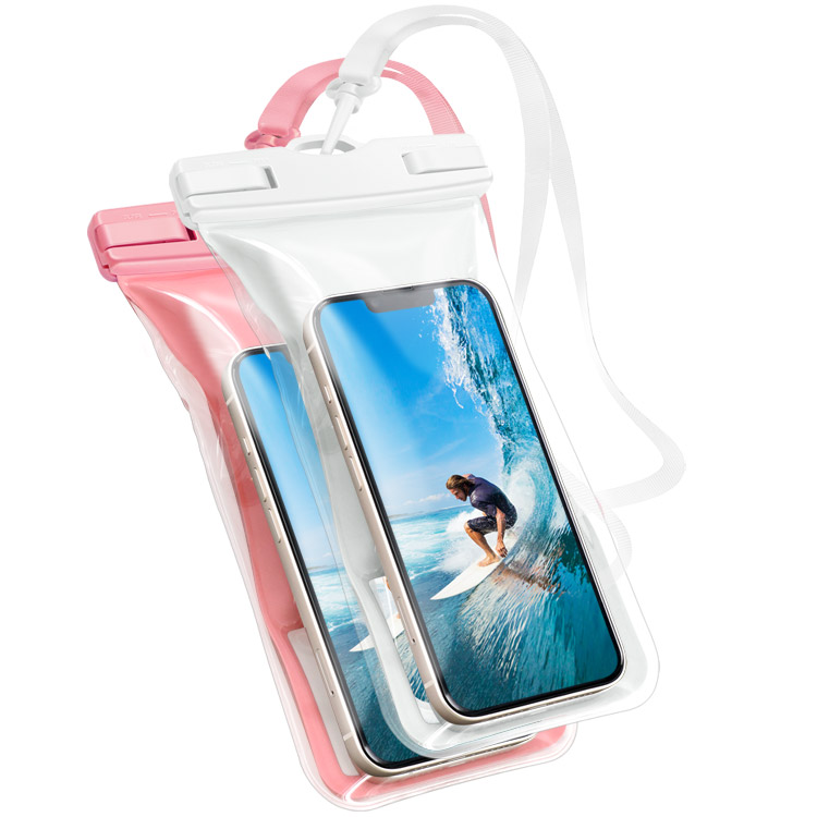 2枚セット 水に浮く スマホ 防水ケース ストラップ付き IPX8 操作可能 iPhone16 pro max plus 大きめ 多機種対応 防水スマホケース 水中撮影 スマートフォン | ZENIX DESIGN TECH | 14