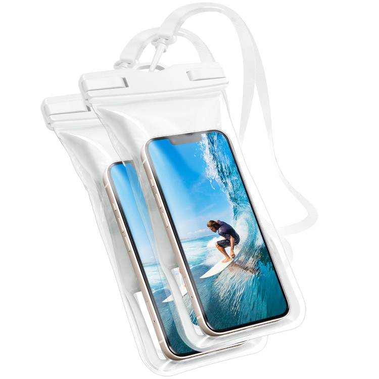 2枚セット 水に浮く スマホ 防水ケース ストラップ付き IPX8 操作可能 iPhone16 pro max plus 大きめ 多機種対応 防水スマホケース 水中撮影 スマートフォン | ZENIX DESIGN TECH | 15