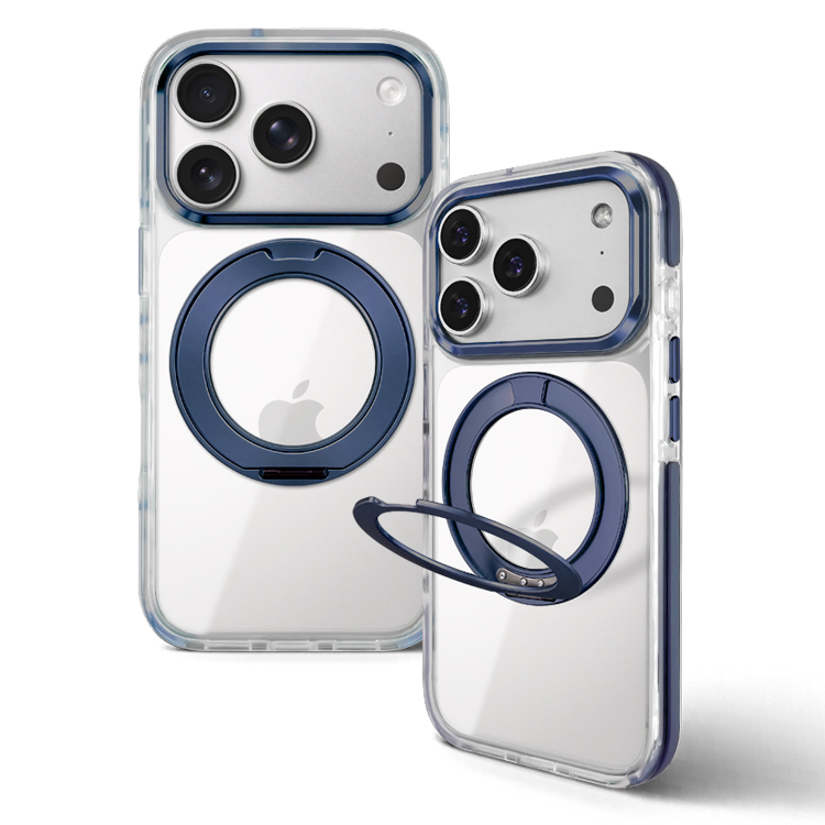 MagSafe対応 iPhone ケース 360度回転 リング付き スタンド内蔵 クリア 耐衝撃 スマホケース 透明 スマホリング カバー おしゃれ バンパー 背面カバー | ZENIX DESIGN TECH | 05