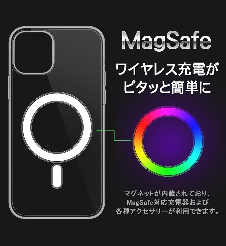 ZENIX DESIGN TECH MagSafe対応 iPhone15 ケース クリア