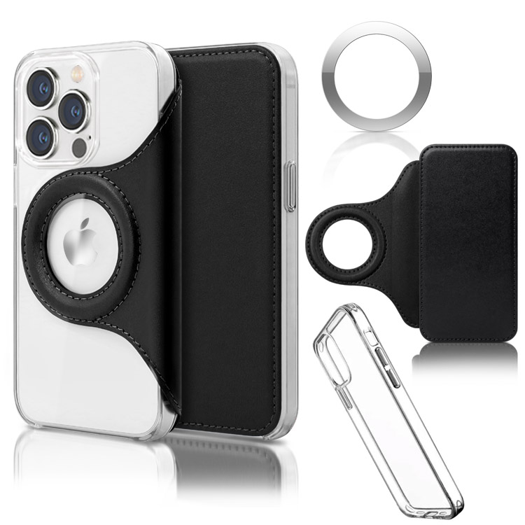 iPhone15 ケース Magsafe 対応  iPhone14 iPhone13 iPhone12 15pro iPhone15 Pro max 手帳型 15Plus iPhone14 Pro クリア メタル リング カード収納 おしゃれ | ZENIX DESIGN TECH | 01
