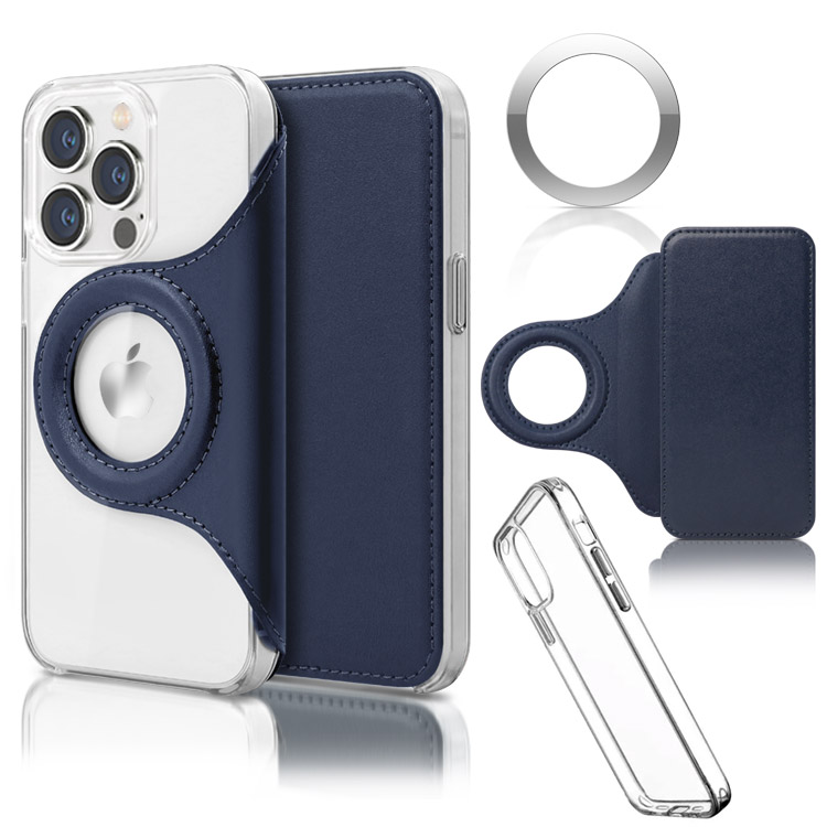 iPhone15 ケース Magsafe 対応  iPhone14 iPhone13 iPhone12 15pro iPhone15 Pro max 手帳型 15Plus iPhone14 Pro クリア メタル リング カード収納 おしゃれ | ZENIX DESIGN TECH | 02