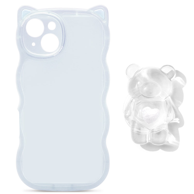 ZENIX DESIGN TECH iPhone16 ケース クリア リング付き 猫耳