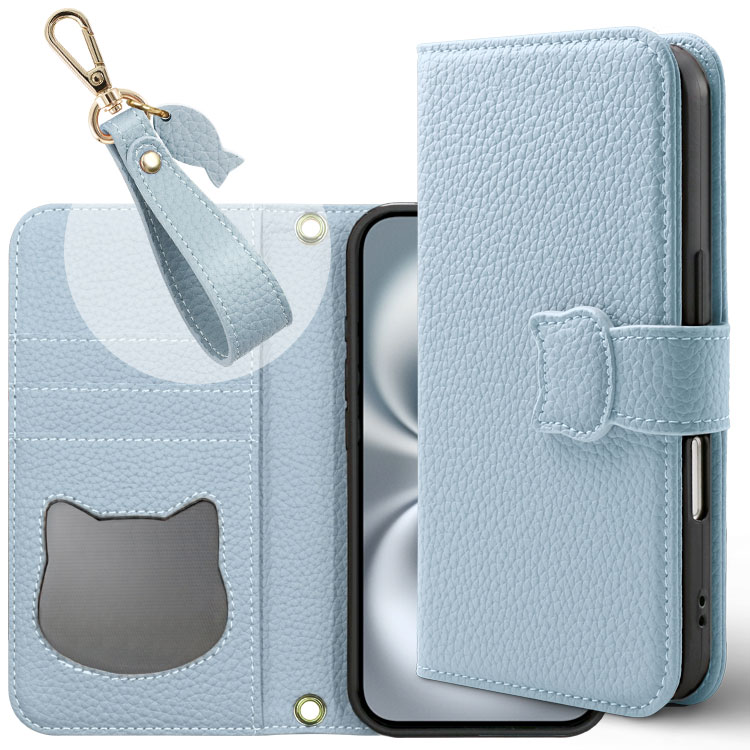 ZENIX DESIGN TECH 猫耳 iPhone17 ケース 手帳型 iPhone Air ケース