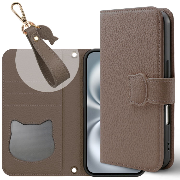 ZENIX DESIGN TECH 猫耳 iPhone17 ケース 手帳型 iPhone Air ケース