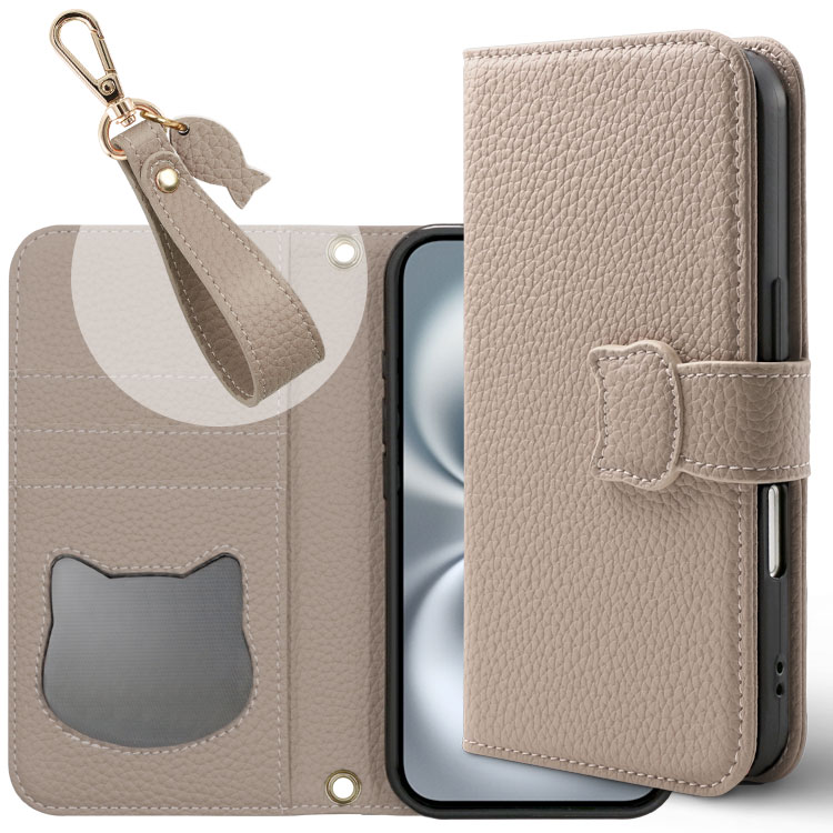 ZENIX DESIGN TECH 猫耳 iPhone17 ケース 手帳型 iPhone Air ケース