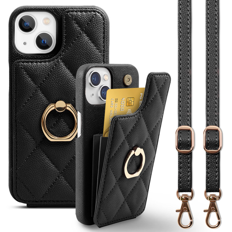 ZENIX DESIGN TECH iphone15 ケース ショルダー ストラップ付き リング