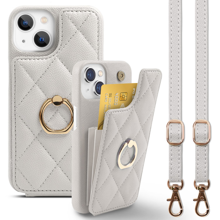 【未使用】Demiu iPhone15Pro向けカード入れつきケース＋ストラップ ZENIX DESIGN TECH iphone15 ケース ショルダー ストラップ付き リング