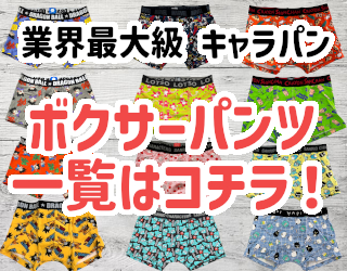 きっとお気に入りの一枚が見つかる！キャラパン！ボクサーパンツ一覧