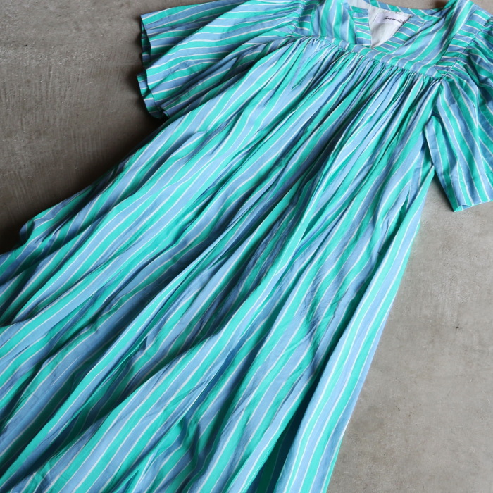 sara mallika（サラ マリカ） ワンピース コットン ストライプ バンド