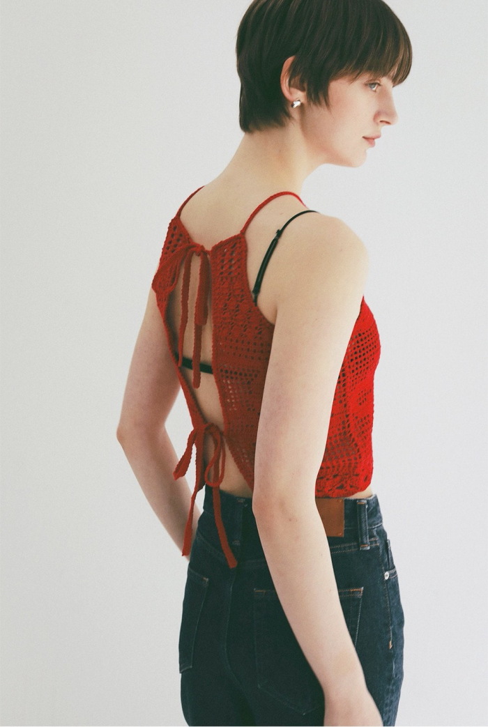 CLANE（クラネ） 正規商品 クロシェ キャミ ニット CROCHET CAMI KNIT