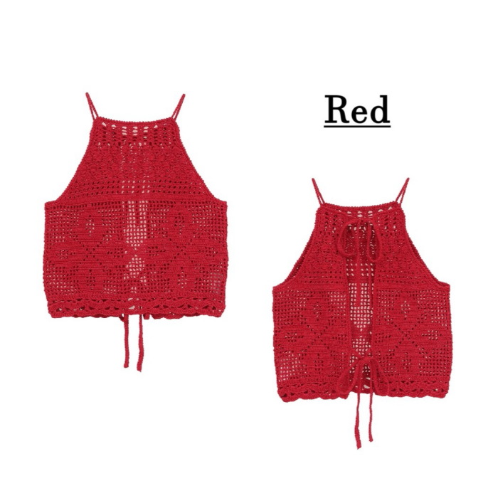 CLANE（クラネ） 正規商品 クロシェ キャミ ニット CROCHET CAMI KNIT