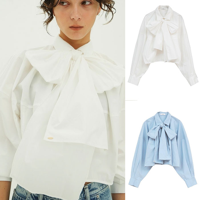 CLANE（クラネ） 即日発送 正規商品 リボン タイ コンパクト シャツ