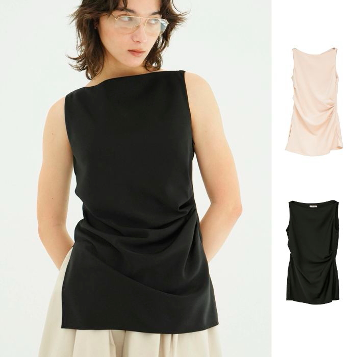 CLANE（クラネ） 正規商品 サテン ドレープ トップス SATIN DRAPE TOPS