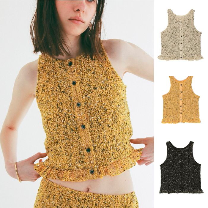 CLANE（クラネ） 即日発送 正規商品 ミックス メッシュ ギャザー