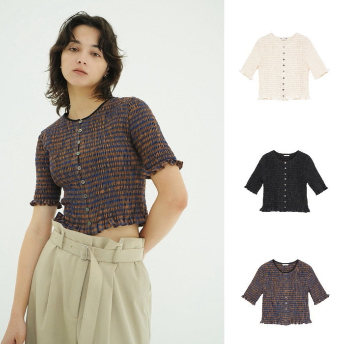 CLANE（クラネ） 即日発送 正規商品 トップス シャーリング ハーフ