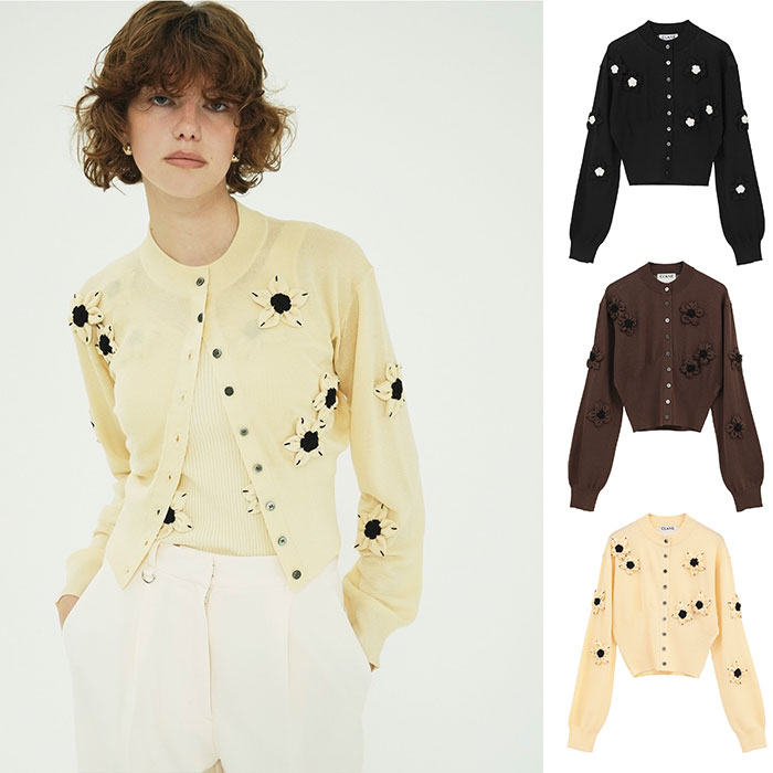 CLANE（クラネ） 即日発送 正規商品 フラワーモチーフニット