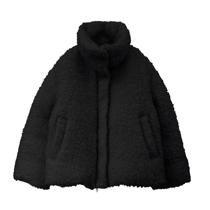 CLANE 正規商品 アウター クラネ モヘア ループ ダウンコート MOHAIR LOOP DOWN COAT ブラック BLACK 2023秋冬新作