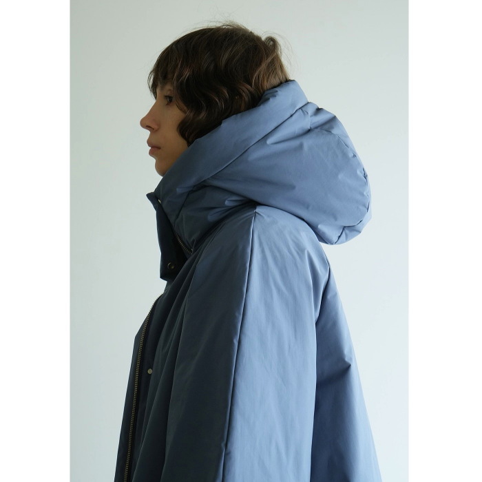 CLANE 正規商品 アウター クラネ バルーン フーディー ロング ダウン コート BALLOON HOODIE LONG DOWN COAT  ブルー BLUE 2023秋冬新作