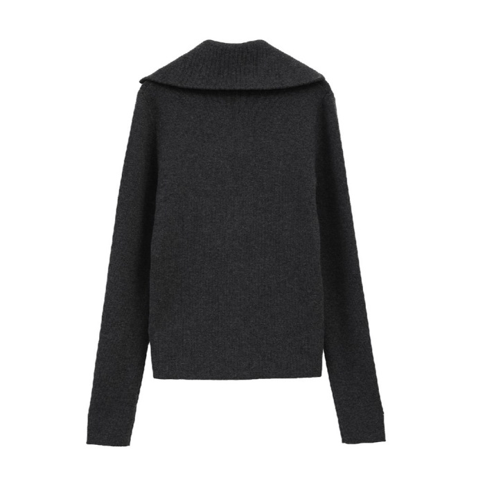 CLANE ファードットニットトップス クラネ　グレー　長袖　正規品　1 ウール CLANE ニット セーター 「CLANE/クラネ」SHEER BORDER MOHAIR