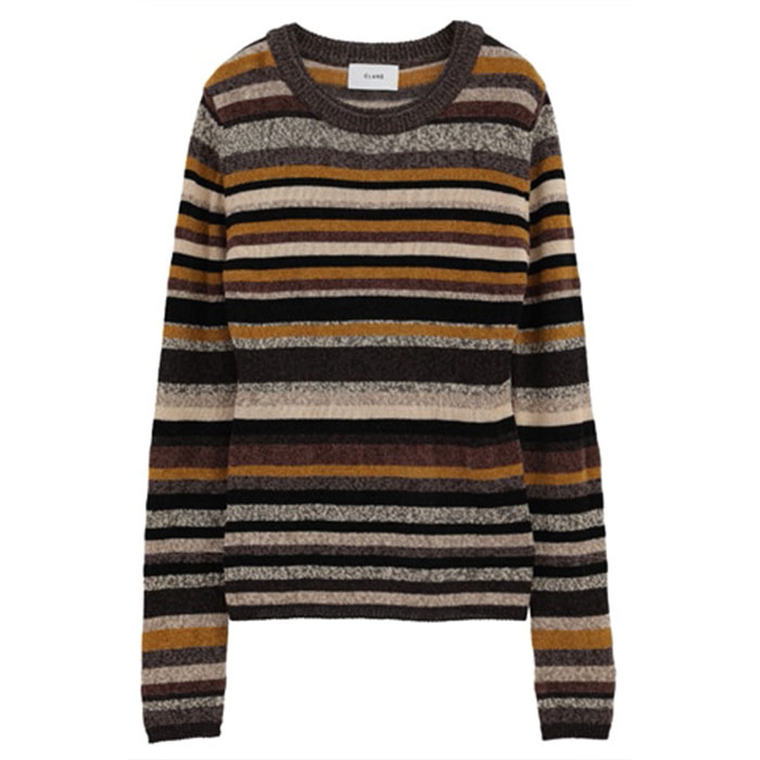 クラネ CLANE MOLE MIX BORDER KNIT TOPS （BLUE
