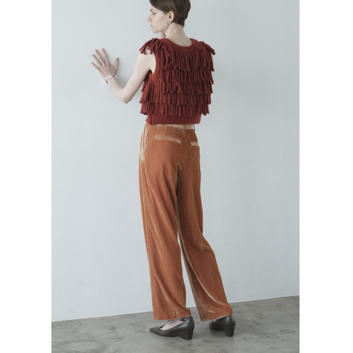 CLANE SALE 50%OFF 正規商品 パンツ クラネ ベロア タック