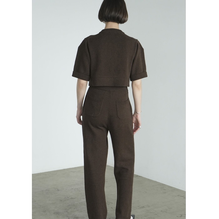 CLANE 正規商品 セットアップ クラネ ハーフ スリーブ ニットトップス&パンツセット HALF SLEEVE KNIT TOPS & PANTS  SET ブラウン BROWN 2024秋冬新作 : 171125012br : Charger.web-store - 通販 -  Yahoo!ショッピング