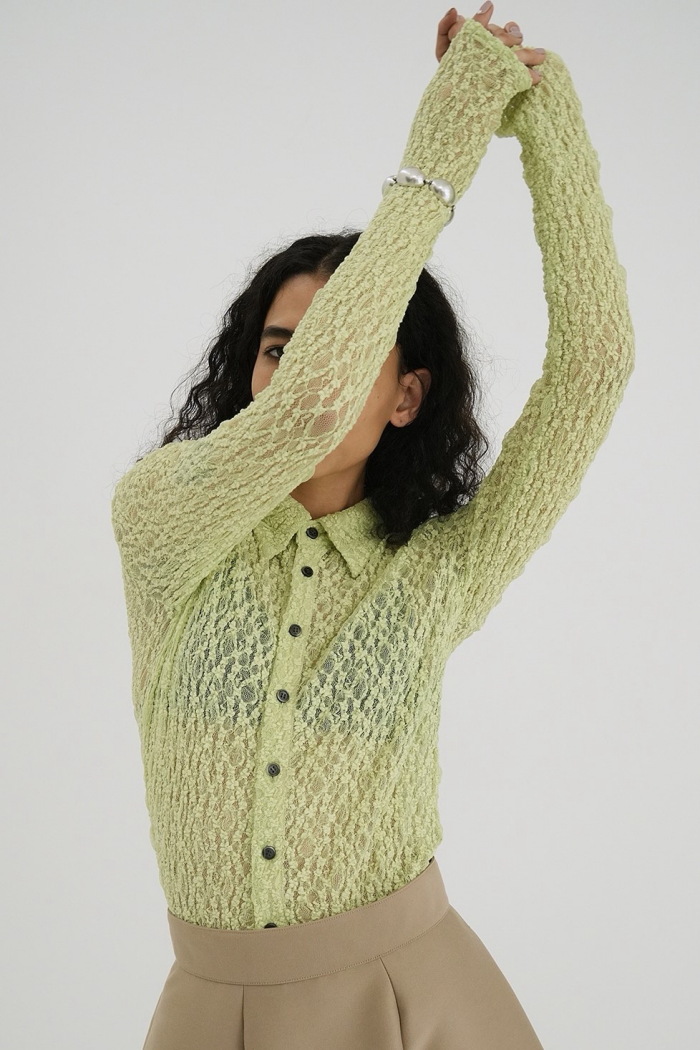 CLANE 正規商品 クラネ レディ レース シャツ LADY LACE SHIRT