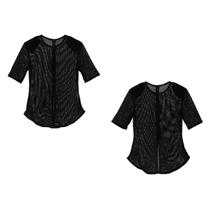 SHEER VELOUR POWER SHOULDER TOPS｜TOPS(トップス)｜CLANE