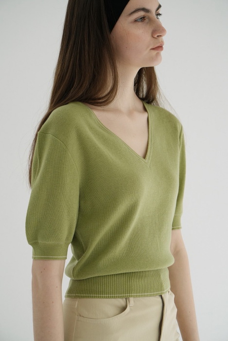 CLANE 正規商品 トップス クラネ ライン Vネック ニット LINE V