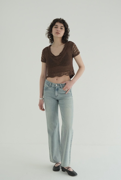 クラネ CLANE クロップド クロシェ ニット トップス CROPPED CROCHET KNIT TOPS 【2025 新作】 CLANE 正規商品 トップス クラネ クロップド クロシェ ニット