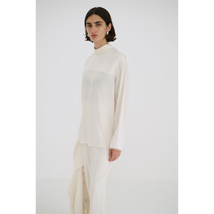 【期間限定特別価格】CLANE 正規商品 トップス クラネ Wフェイス フリンジ シャツ W FACE FRINGE SHIRTS アイボリー/ブラック IVORY/BLACK 2色展開 2025春夏新作 CLANE 【期間限定特別価格】CLANE 正規商品 トップス クラネ W