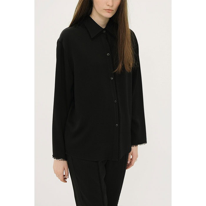 【期間限定特別価格】CLANE 正規商品 トップス クラネ Wフェイス フリンジ シャツ W FACE FRINGE SHIRTS アイボリー/ブラック IVORY/BLACK 2色展開 2025春夏新作 CLANE 【期間限定特別価格】CLANE 正規商品 トップス クラネ W