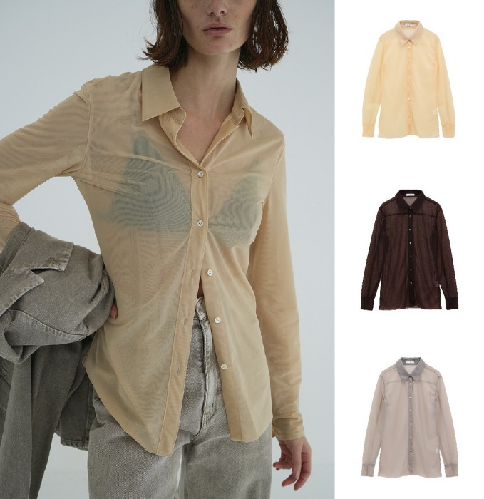 CLANE - CLANE / ベージュシャツ CLANE 正規商品 シャツ クラネ レイヤード シアー LAYERED SHEER