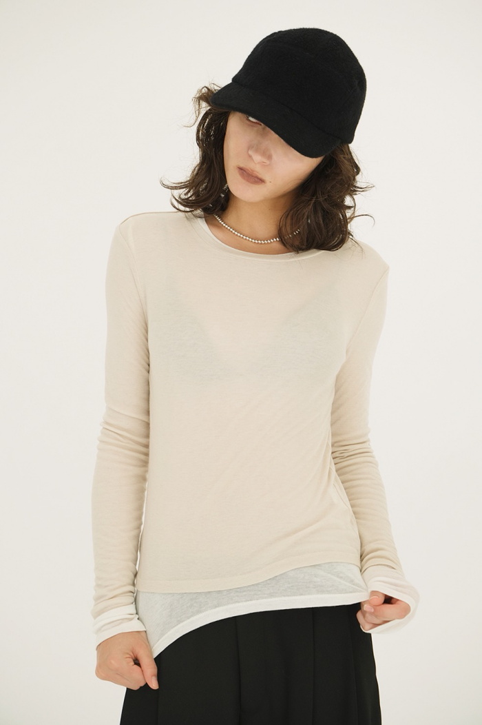 CLANE（クラネ） 正規商品 シアー レイヤード カット トップス SHEER