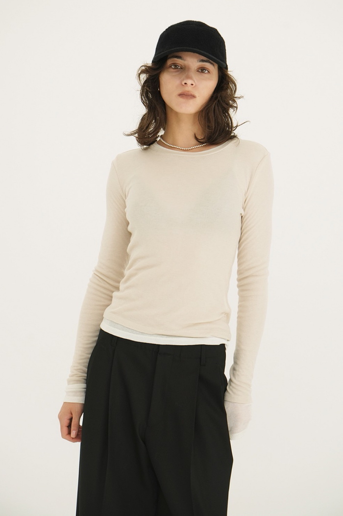 CLANE（クラネ） 正規商品 シアー レイヤード カット トップス SHEER