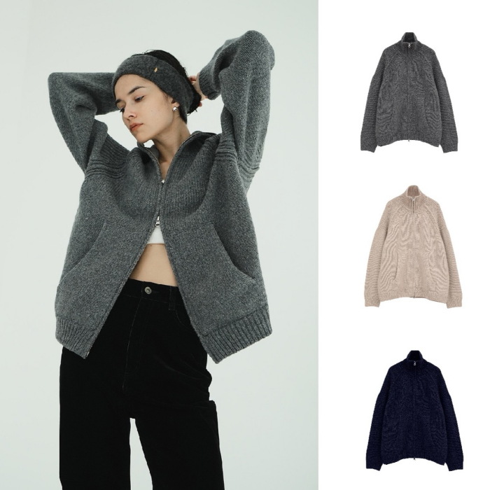 CLANE（クラネ） 正規商品 トップス ニット ポケット ジップ ニット