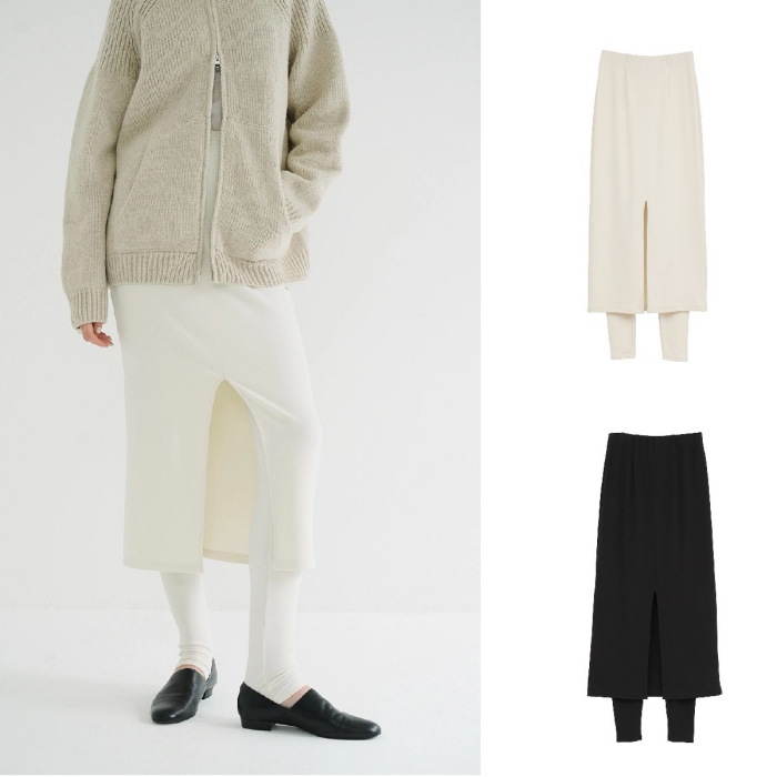 スカート SMOOTH TOUCH LEGGINGS SET TIGHT SKIRT CLANE（クラネ） 正規商品 スムース タッチ レギンス セット タイト