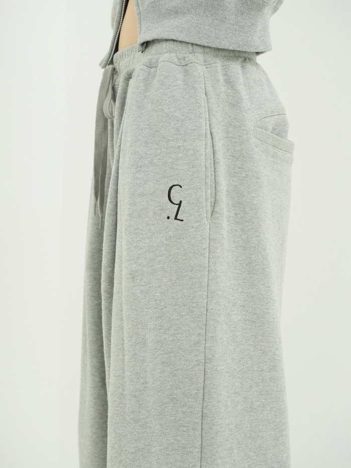 CLANE（クラネ） 正規商品 ボトムス ロゴ スウェット タック ワイド