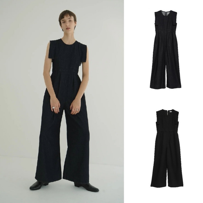 CLANE（クラネ） 正規商品 スクエア スリーブ デニム オールインワン