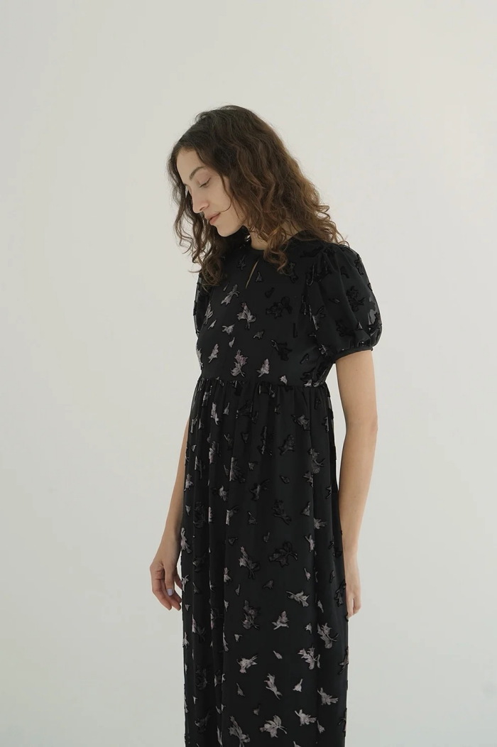 CLANE（クラネ） 正規商品 ワンピース フラワー オパール パフ