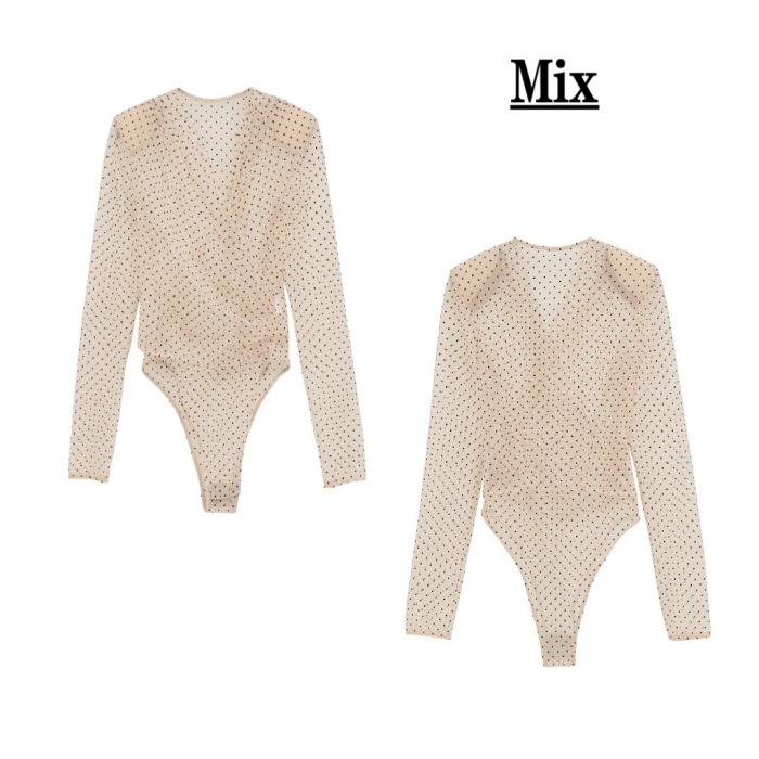 CLANE（クラネ） 正規商品 シアー ドレープ ボディ スーツ SHEER DRAPE