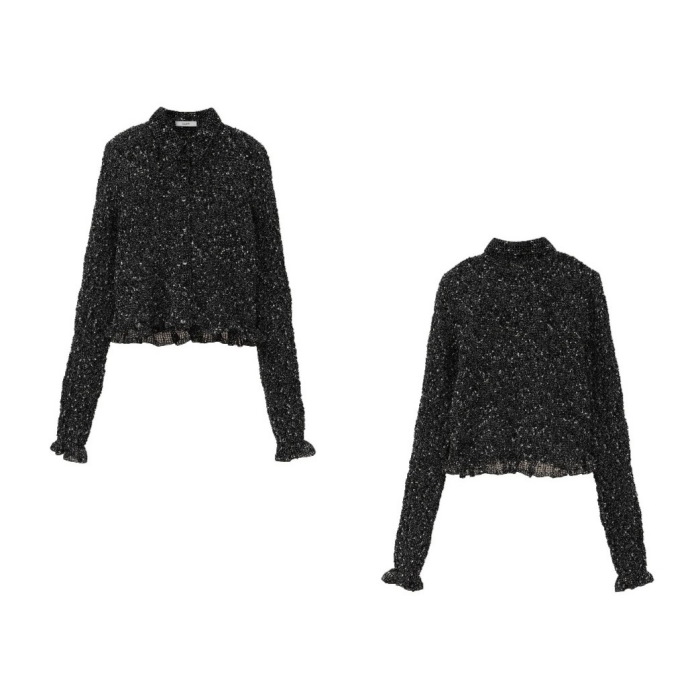CLANE（クラネ） 正規商品 シャツ トップス ミックス メッシュ