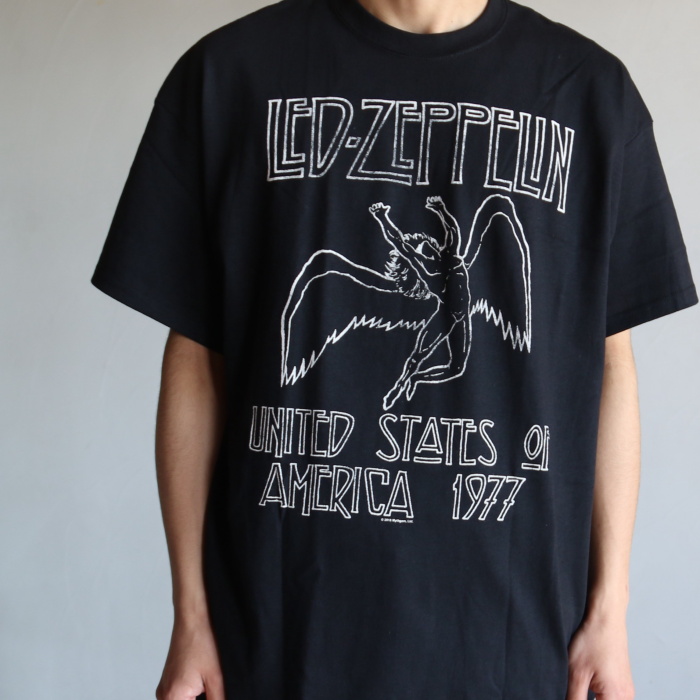 バンドT ロックT 通販 Tシャツ メンズ レディース レッド・ツェッペリン USA77 Led Zeppelin 天使 スワンソング・レコード ロゴ  ブラック Black 2023春夏新作 : 23ssrt14 : Charger.web-store - 通販 - Yahoo!ショッピング