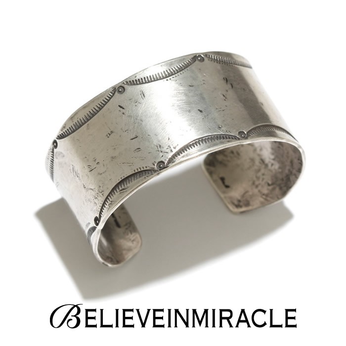 BELIEVE IN MIRACLE ビリーブインミラクル WIDE BANGLE LEAF SILVER