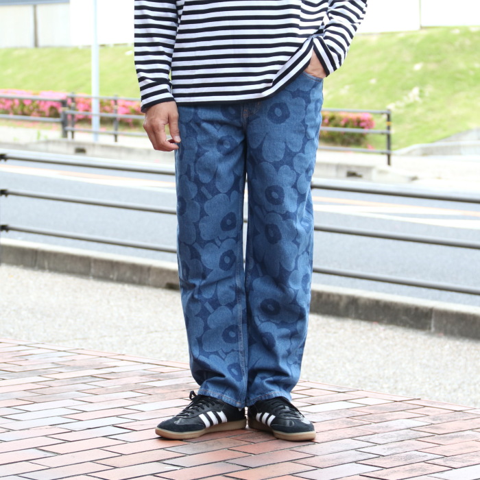 【新品未使用】Marimekko マリメッコ　デニム　パンツ　ウニッコ　26 予約販売】Maridenim Loose Unikko ジーンズ＜9月下旬お届け予定