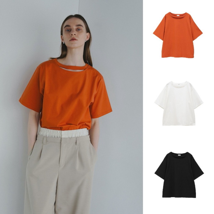 meer. メーア NECK SLIT TEE /WHT ネックスリットTシャツ MEER. ネックスリットTシャツNECK SLIT TEE /WHT